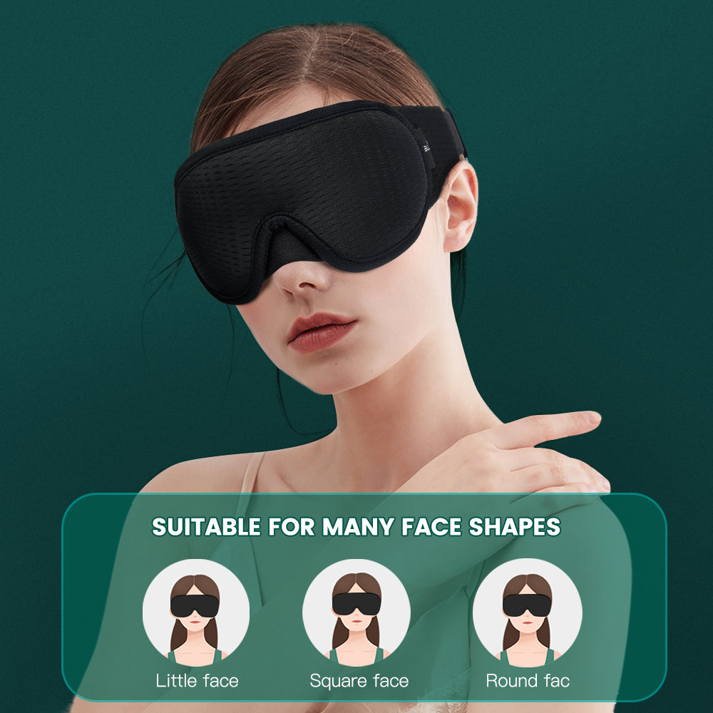 3D Sleeping Mask Block Out Light Sleep Mask For Eyes Soft Sleeping Aid Eye Mask for Travel Eyeshade Night Breathable Slaapmasker - Tasawoq