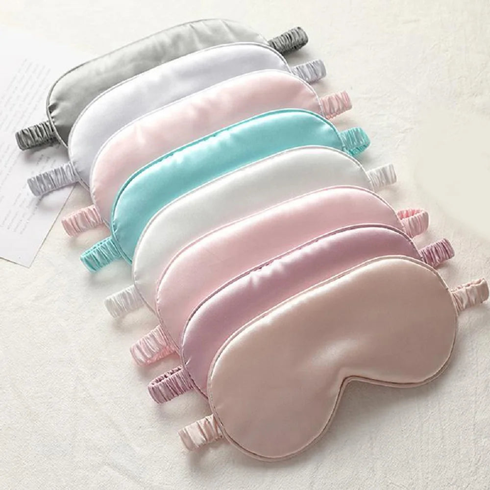 Imitated Silk Eye Patch Shading Sleep Eye Mask Eyepatch Travel Relax Cover Eyeshade Health Sleeping Shield Soft Eye Care Tools - Tasawoq