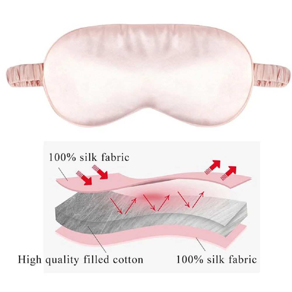 Imitated Silk Eye Patch Shading Sleep Eye Mask Eyepatch Travel Relax Cover Eyeshade Health Sleeping Shield Soft Eye Care Tools - Tasawoq