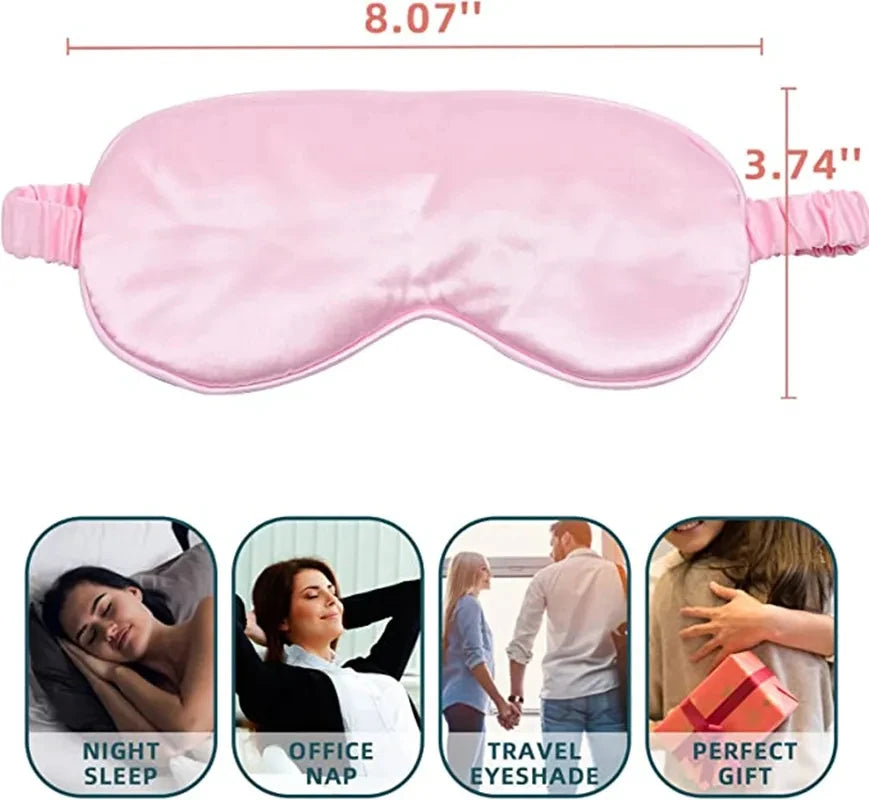 Imitated Silk Eye Patch Shading Sleep Eye Mask Eyepatch Travel Relax Cover Eyeshade Health Sleeping Shield Soft Eye Care Tools - Tasawoq
