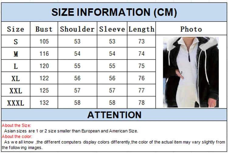 Women's Jacket Plush Zipper Pocket Hooded Long Sleeve Solid Fur Casual Loose Warm Winter Ladies Coats 2024 Fashion Thick Clothes - Tasawoq