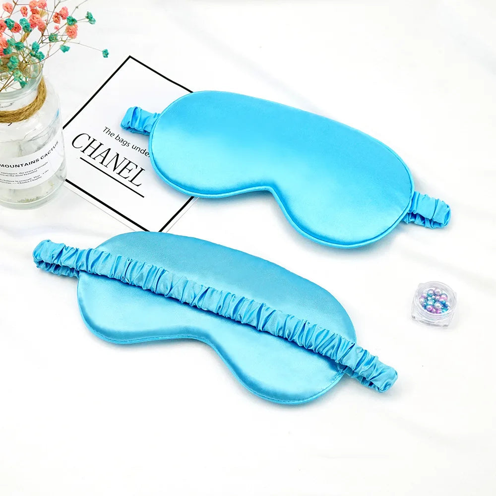 Imitated Silk Eye Patch Shading Sleep Eye Mask Eyepatch Travel Relax Cover Eyeshade Health Sleeping Shield Soft Eye Care Tools - Tasawoq