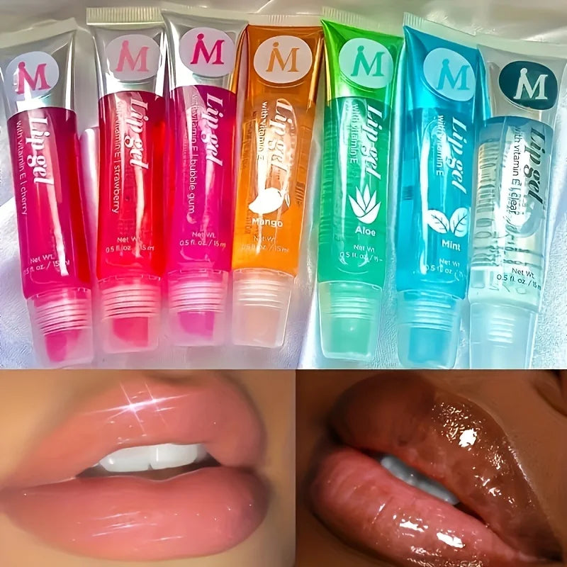 6Pcs/Set, Moisturizing Clear Lip Gloss, VE, Rosehip, Argan, Peppermintaloe, Coconut Flavor, Translucent Plumping Lip Oils Gift S - Tasawoq