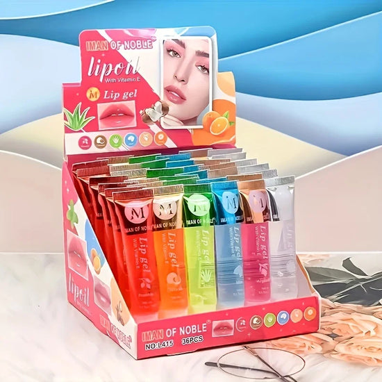 6Pcs/Set, Moisturizing Clear Lip Gloss, VE, Rosehip, Argan, Peppermintaloe, Coconut Flavor, Translucent Plumping Lip Oils Gift S - Tasawoq