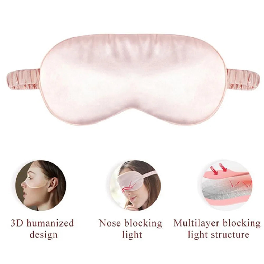 Imitated Silk Eye Patch Shading Sleep Eye Mask Eyepatch Travel Relax Cover Eyeshade Health Sleeping Shield Soft Eye Care Tools - Tasawoq