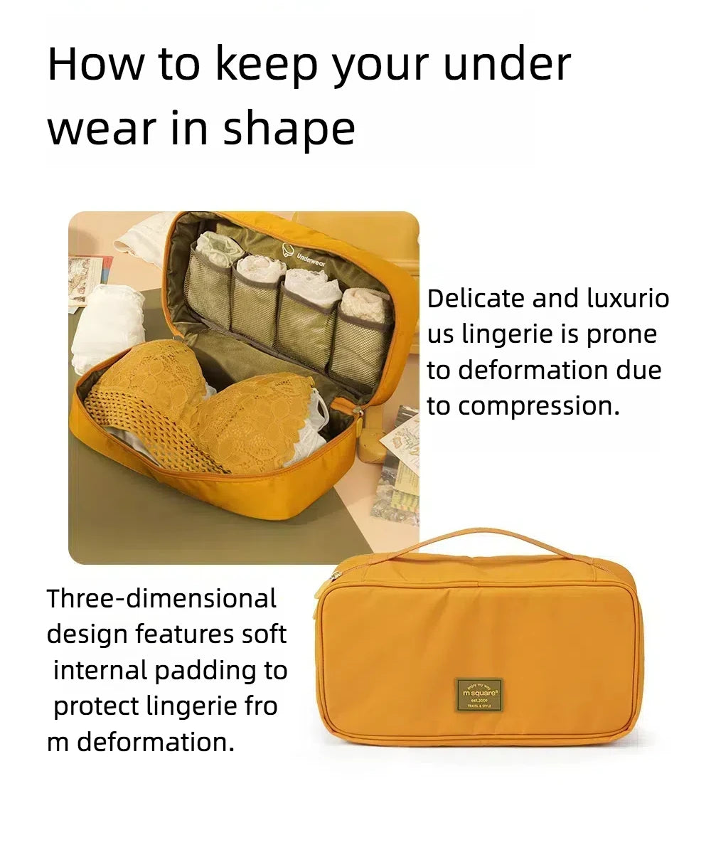 Travel Essentials Underwear Organizer Bag for Bras and Lingerie - Lightweight and Dustproof Storage for Women - Tasawoq