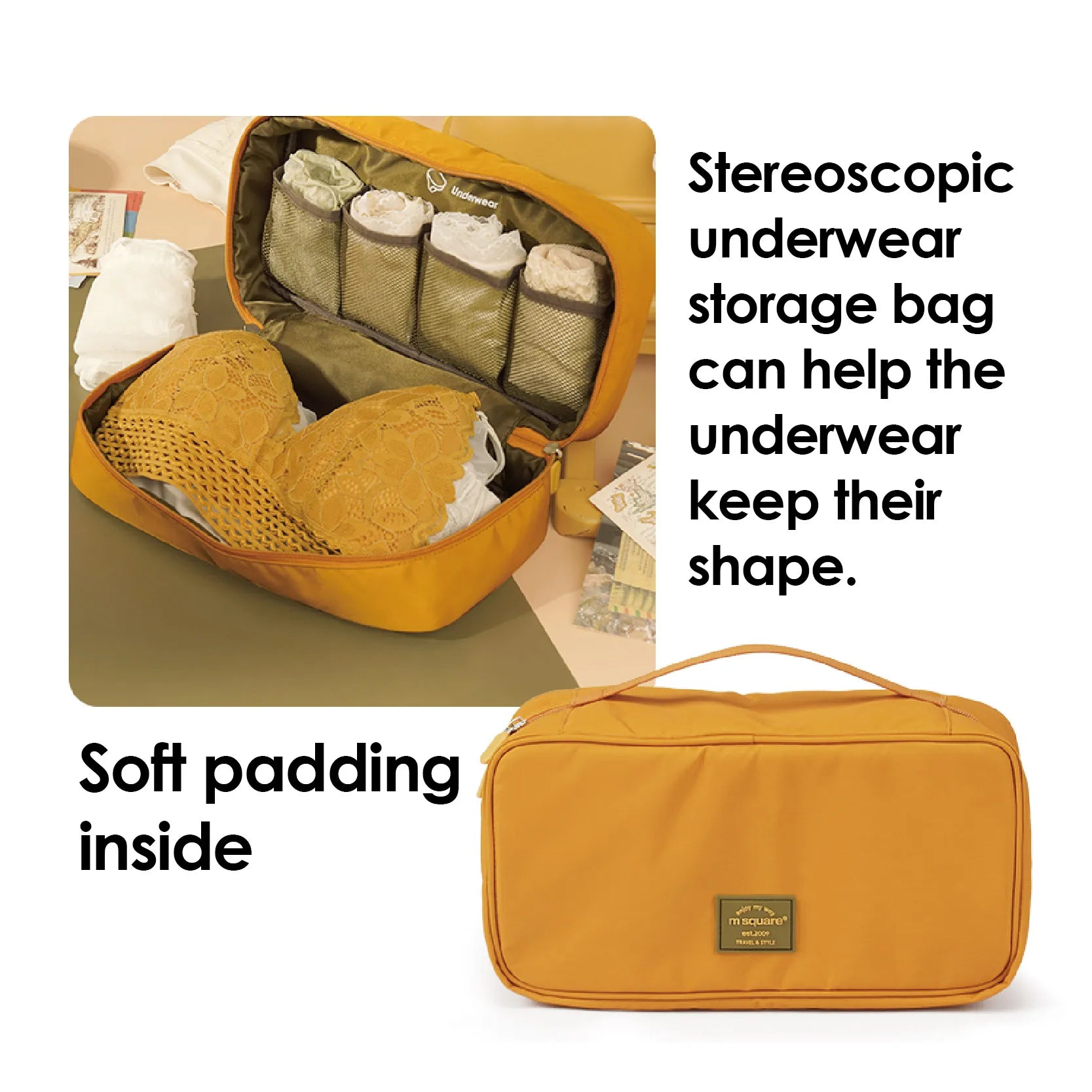 Travel Essentials Underwear Organizer Bag for Bras and Lingerie - Lightweight and Dustproof Storage for Women - Tasawoq