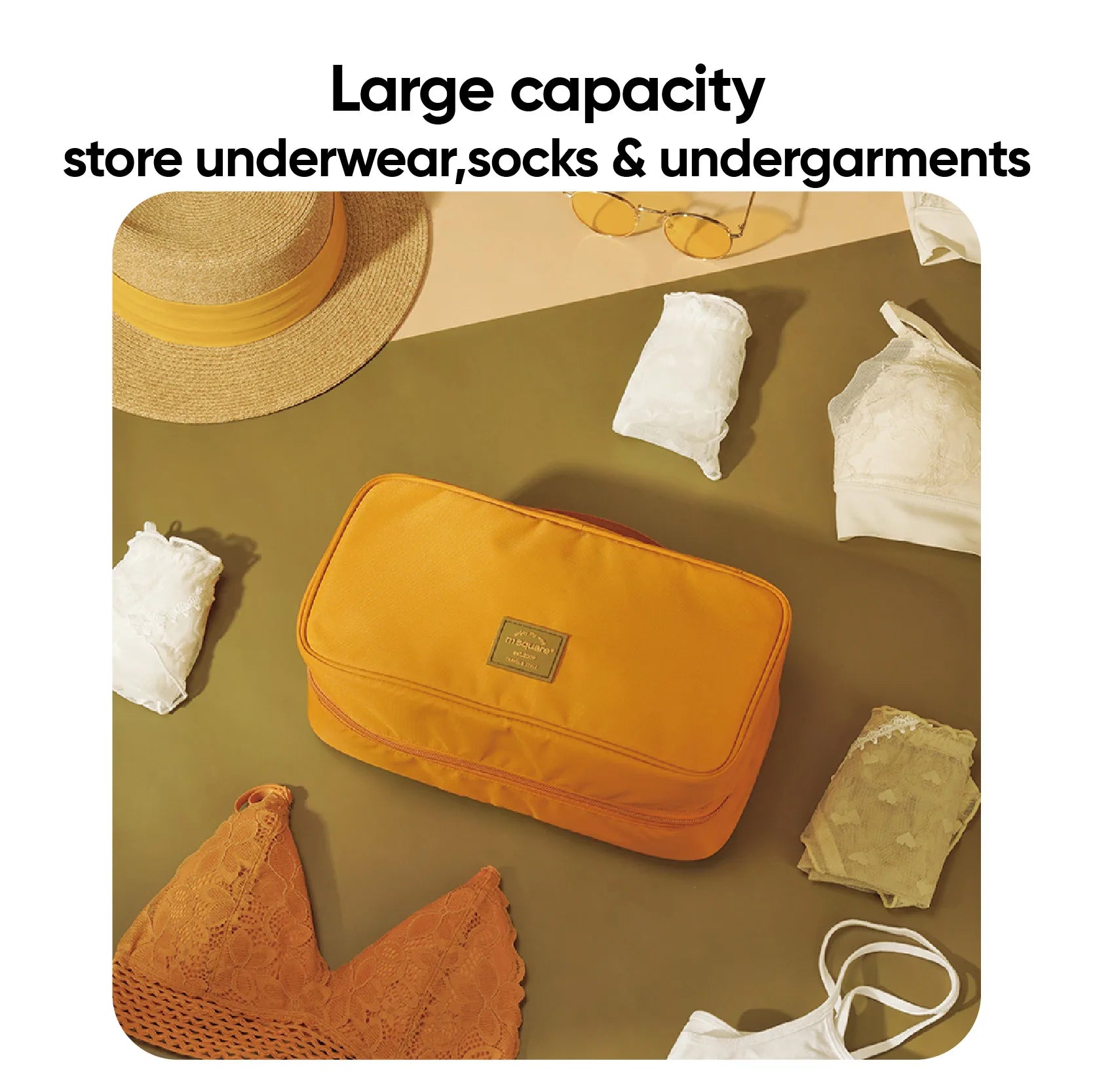 Travel Essentials Underwear Organizer Bag for Bras and Lingerie - Lightweight and Dustproof Storage for Women - Tasawoq