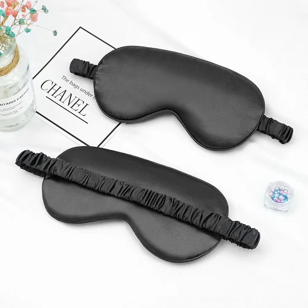 Imitated Silk Eye Patch Shading Sleep Eye Mask Eyepatch Travel Relax Cover Eyeshade Health Sleeping Shield Soft Eye Care Tools - Tasawoq