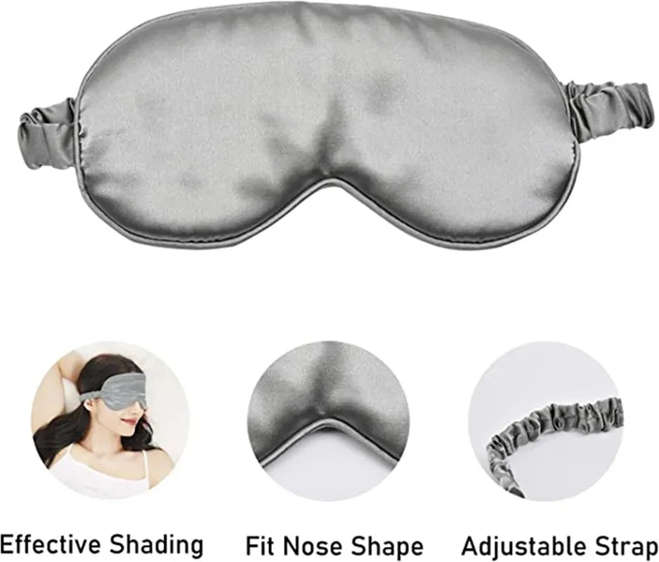 Imitated Silk Eye Patch Shading Sleep Eye Mask Eyepatch Travel Relax Cover Eyeshade Health Sleeping Shield Soft Eye Care Tools - Tasawoq