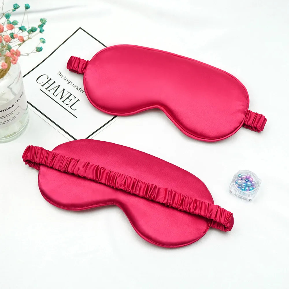 Imitated Silk Eye Patch Shading Sleep Eye Mask Eyepatch Travel Relax Cover Eyeshade Health Sleeping Shield Soft Eye Care Tools - Tasawoq