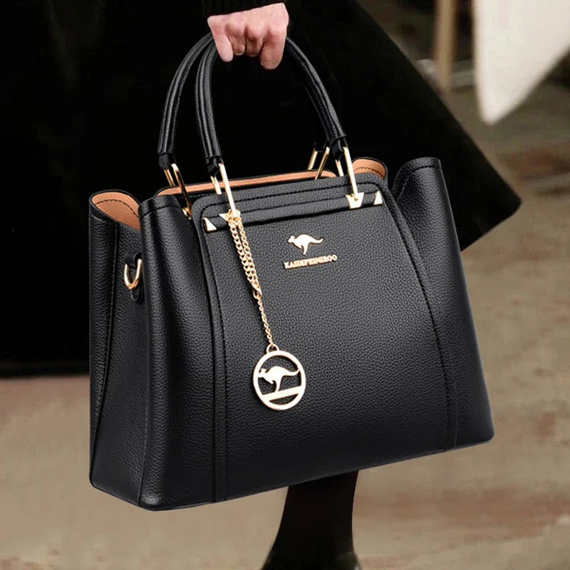 Luxury Handbags Women Bags Designer 3 Layers Soft Leather Shoulder Crossbody Sac Ladies Large Capacity Shopping Messenger Tote - Tasawoq