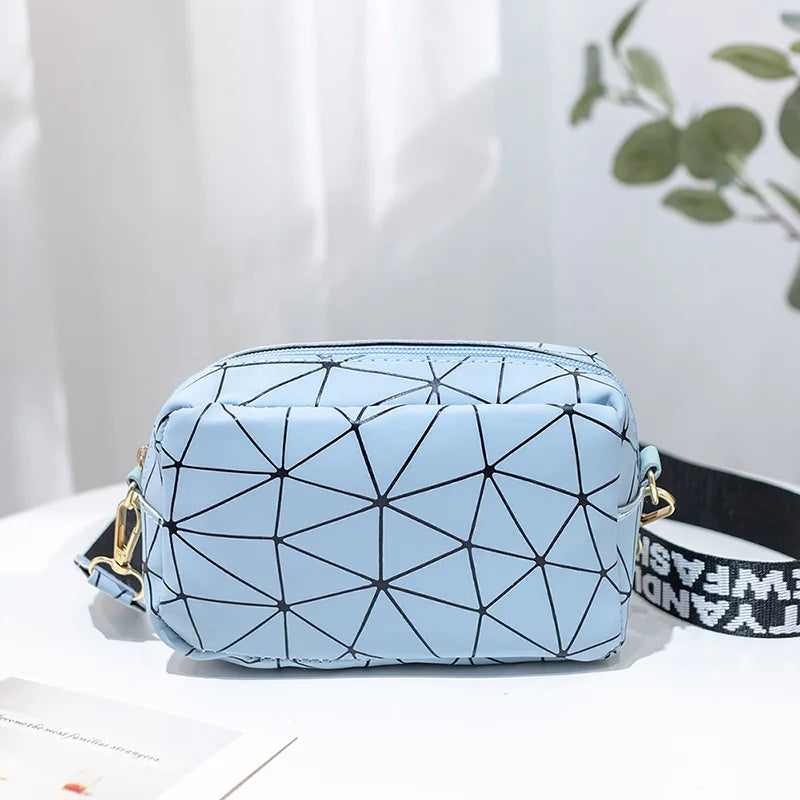 Women Laser Crossbody Bag Sling Shoulder Bag Jelly Holographic Square Messenger Satchel Bag For Lady Daily Small Handbag Purse - Tasawoq