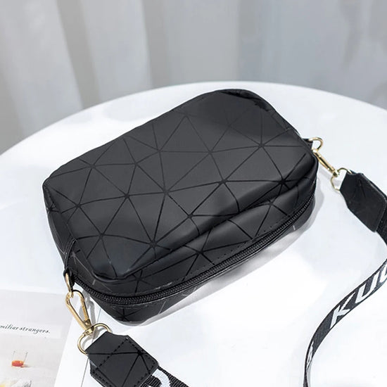 Women Laser Crossbody Bag Sling Shoulder Bag Jelly Holographic Square Messenger Satchel Bag For Lady Daily Small Handbag Purse - Tasawoq