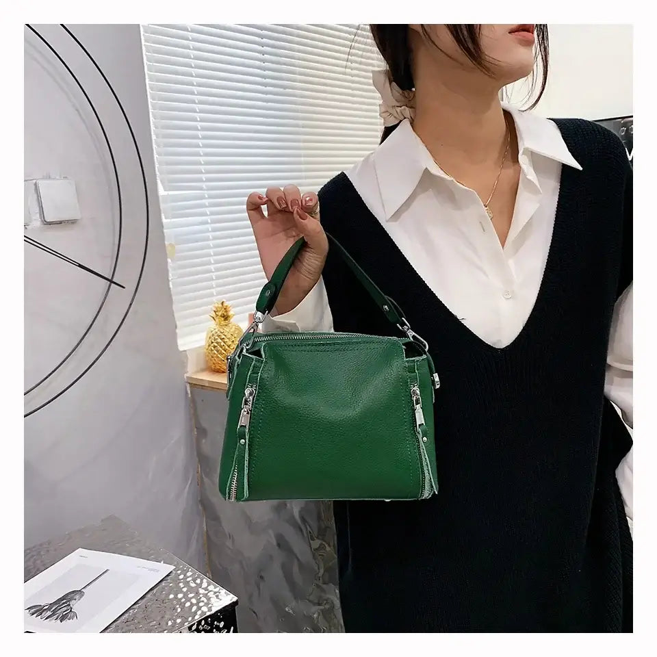 100% Genuine Leather Women Handbags Cowhide Women Shoulder bag Fashion Luxury Ladies Messenger Bags High Quality Female Tote bag - Tasawoq