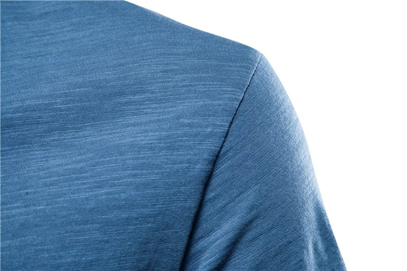 AIOPESON 100% Cotton Men T-shirt V-neck Fashion Design Slim Fit Soild T-shirts Male Tops Tees Short Sleeve T Shirt For Men - Tasawoq