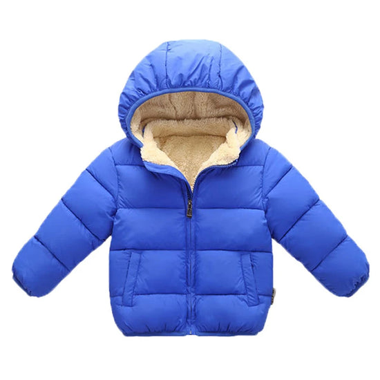 Baby Children Coats Winter Thick Jackets For Boys Warm Plush Thicken Outerwear For Girls Fur Hooded Jacket Kids Clothes Snowsuit - Tasawoq