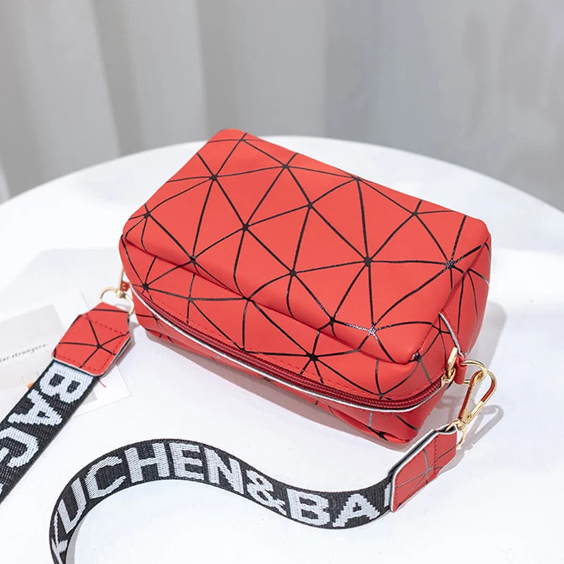 Women Laser Crossbody Bag Sling Shoulder Bag Jelly Holographic Square Messenger Satchel Bag For Lady Daily Small Handbag Purse - Tasawoq