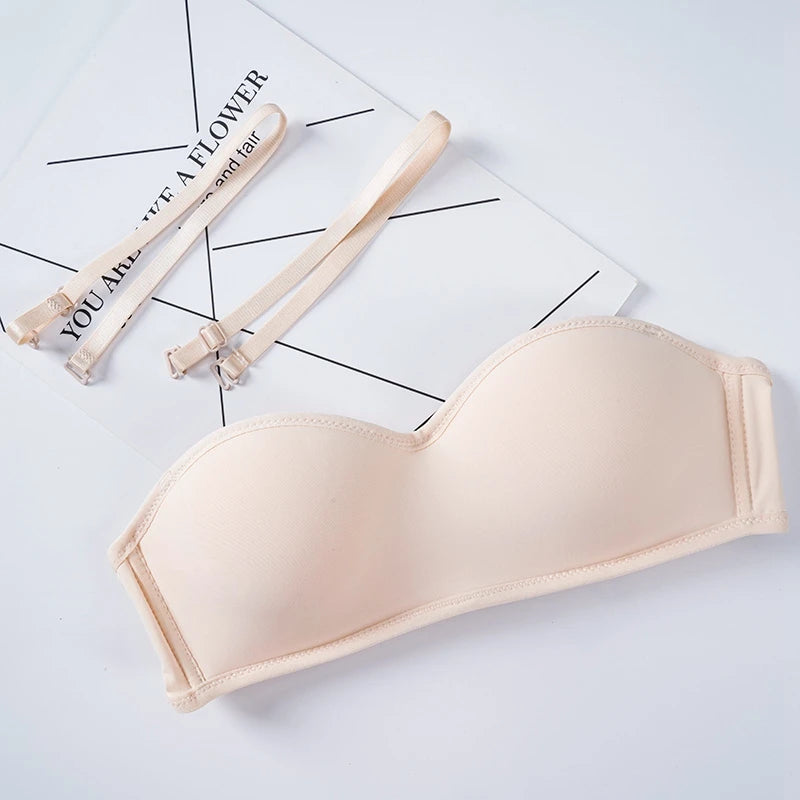 Women Invisible Bra Strapless Bralette 1/2 Cup Women's Underwear Sexy Lingerie Female Seamless Party Wedding Bras - Tasawoq