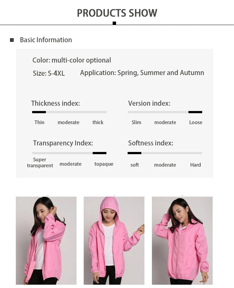 Men Women Hiking Jacket Waterproof Quick Dry Camping Hunting Clothes Sun-Protective Outdoor Sports Coats Anti UV Windbreaker - Tasawoq