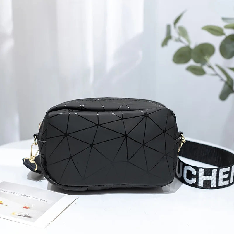 Women Laser Crossbody Bag Sling Shoulder Bag Jelly Holographic Square Messenger Satchel Bag For Lady Daily Small Handbag Purse - Tasawoq