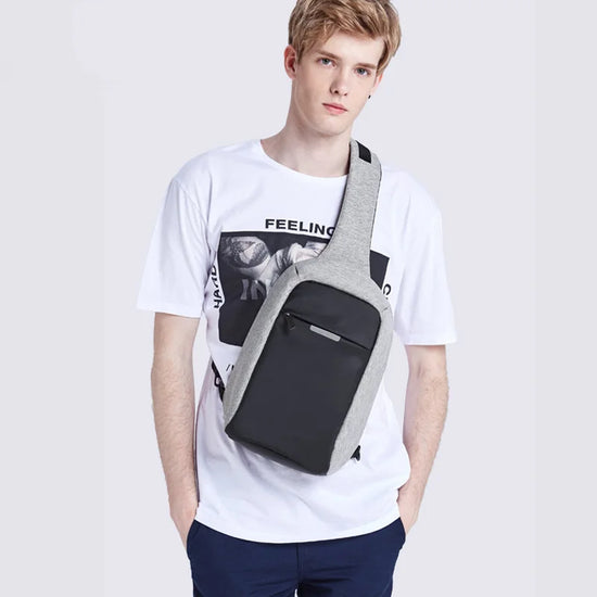 Mixi Men One Shoulder Backpack Women Sling Bag Crossbody USB Boys Cycling Sports Travel Versatile Fashion Bag Student School - Tasawoq
