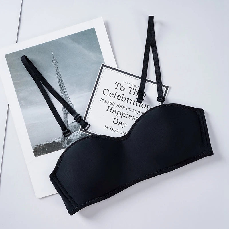 Women Invisible Bra Strapless Bralette 1/2 Cup Women's Underwear Sexy Lingerie Female Seamless Party Wedding Bras - Tasawoq
