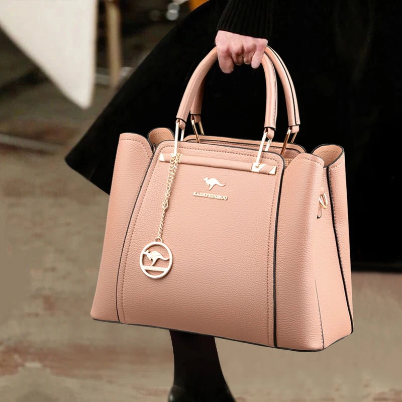 Luxury Handbags Women Bags Designer 3 Layers Soft Leather Shoulder Crossbody Sac Ladies Large Capacity Shopping Messenger Tote - Tasawoq