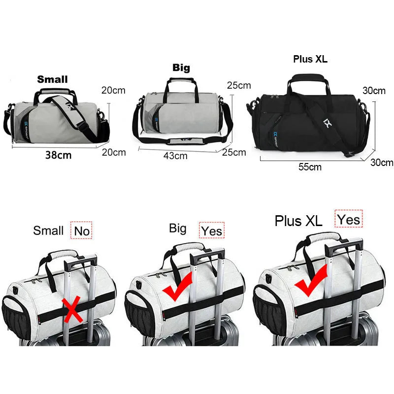 Men Gym Bag Dry Wet For Yoga Women Training Tas Travel Sac De Sport Outdoor Swim Women Shoes Fitness Weekender Shoulder Handbags - Tasawoq
