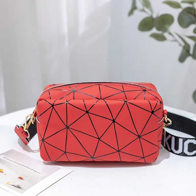 Women Laser Crossbody Bag Sling Shoulder Bag Jelly Holographic Square Messenger Satchel Bag For Lady Daily Small Handbag Purse - Tasawoq