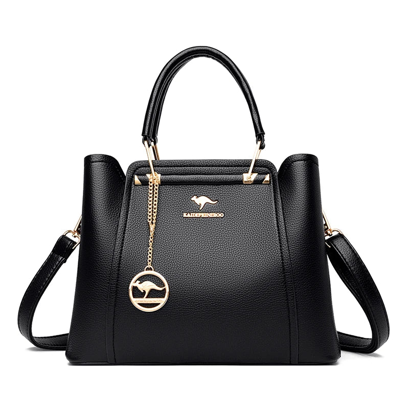 Luxury Handbags Women Bags Designer 3 Layers Soft Leather Shoulder Crossbody Sac Ladies Large Capacity Shopping Messenger Tote - Tasawoq