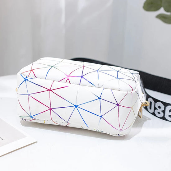 Women Laser Crossbody Bag Sling Shoulder Bag Jelly Holographic Square Messenger Satchel Bag For Lady Daily Small Handbag Purse - Tasawoq