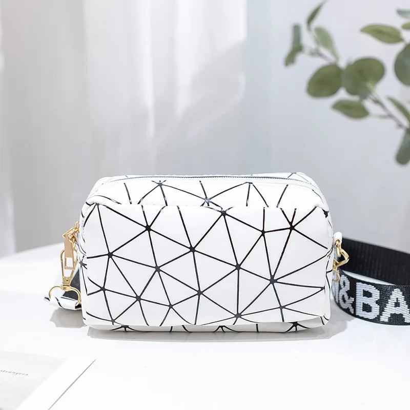 Women Laser Crossbody Bag Sling Shoulder Bag Jelly Holographic Square Messenger Satchel Bag For Lady Daily Small Handbag Purse - Tasawoq
