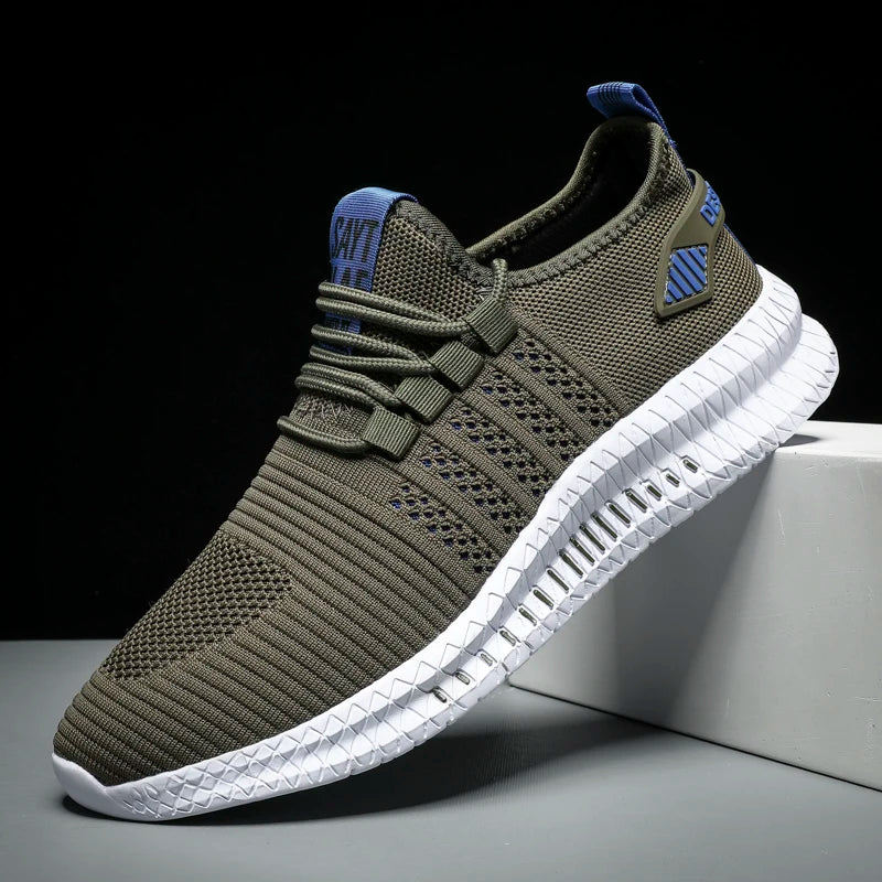 Fashion Sneakers Lightweight Men Casual Shoes Breathable Male Footwear Lace Up Walking Shoe - Tasawoq