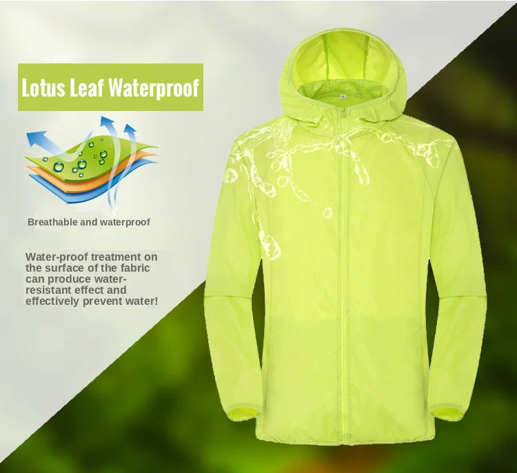 Men Women Hiking Jacket Waterproof Quick Dry Camping Hunting Clothes Sun-Protective Outdoor Sports Coats Anti UV Windbreaker - Tasawoq