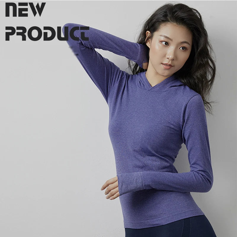 2024 Long Sleeve Sports Jacket Women Zip Fitness Yoga Shirt Winter Warm Gym Top Activewear Running Coats Workout Clothes Woman - Tasawoq