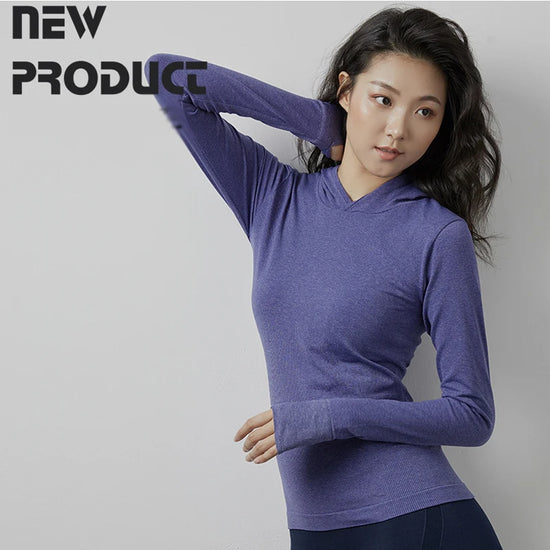 2024 Long Sleeve Sports Jacket Women Zip Fitness Yoga Shirt Winter Warm Gym Top Activewear Running Coats Workout Clothes Woman - Tasawoq