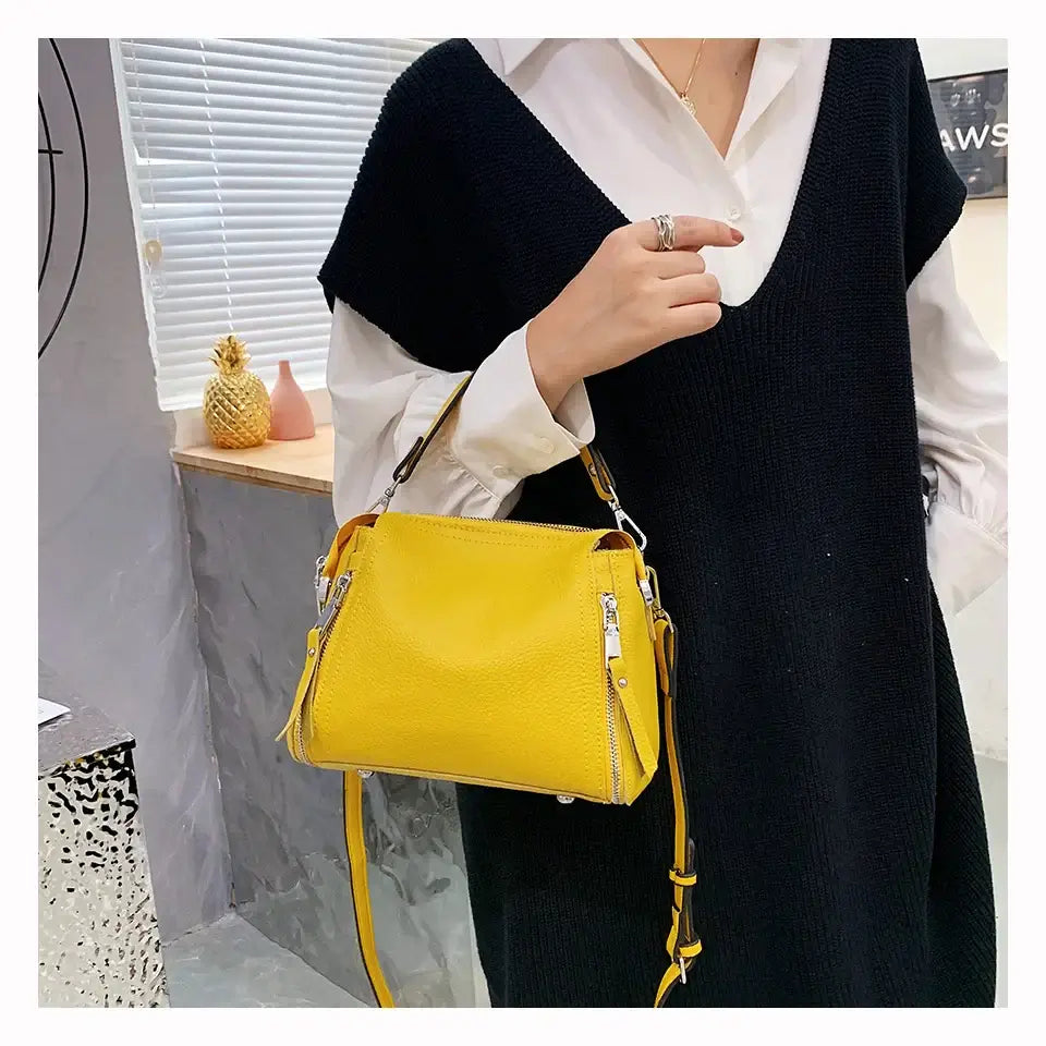 100% Genuine Leather Women Handbags Cowhide Women Shoulder bag Fashion Luxury Ladies Messenger Bags High Quality Female Tote bag - Tasawoq