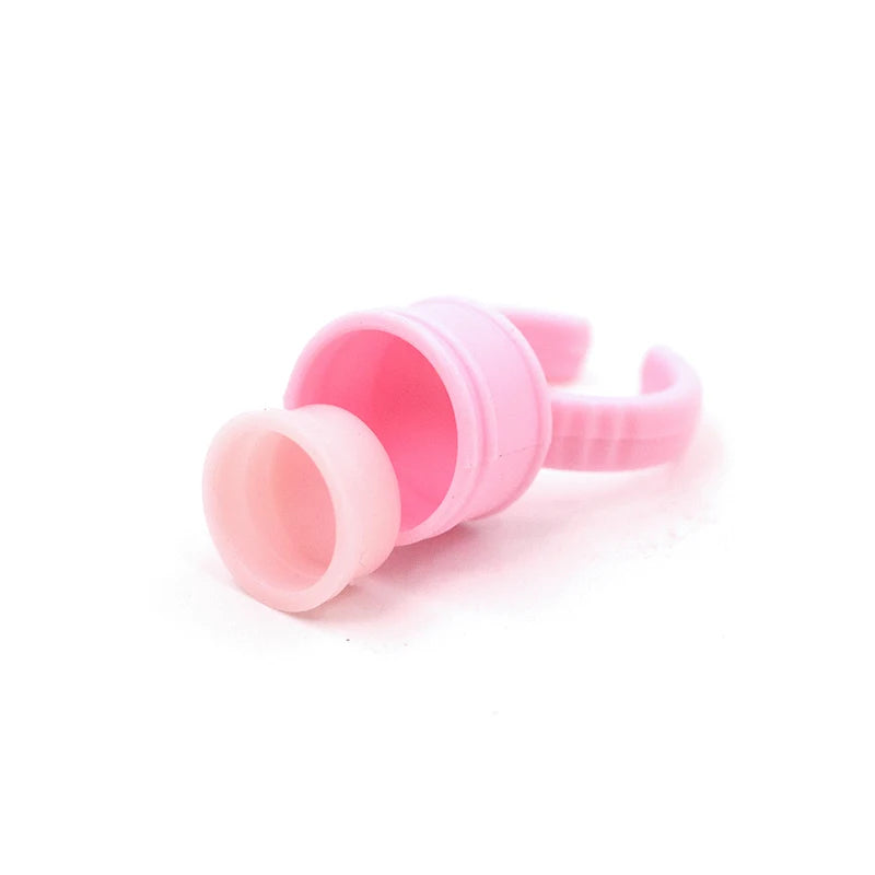 100Pcs False Eyelashes Blooming Cups Planting Grafting Rapid Bloom Sun Flower Glue Cup Fan Eyelash Extension Makeup Tools