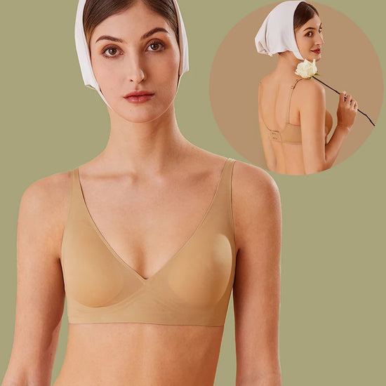Women Latex Bra Seamless Underwear Sexy Brassieres Woman's Wireless Bras Soft Female Intimates Lingerie Plus Size Bralette S-XL - Tasawoq