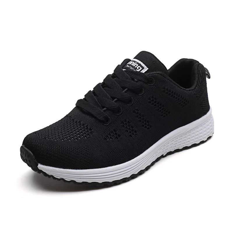 Women Casual Shoes Fashion Breathable Walking Mesh Flat Shoes Sneakers Women 2021 Gym Vulcanized Shoes White Female Footwear - Tasawoq