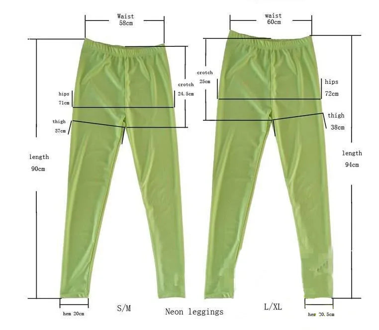 New Spring Solid Candy Neon Leggings for Women High Stretched Female Legging Pants Girl Clothing Leggins Plug Size - Tasawoq
