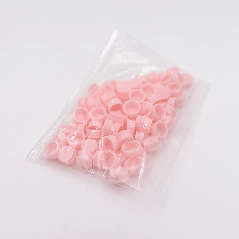 100Pcs False Eyelashes Blooming Cups Planting Grafting Rapid Bloom Sun Flower Glue Cup Fan Eyelash Extension Makeup Tools