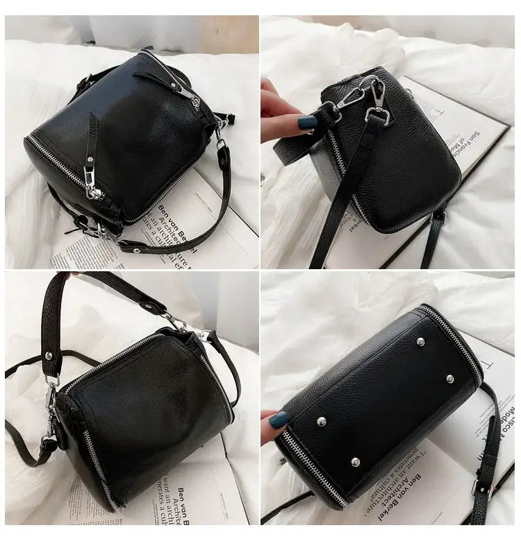 100% Genuine Leather Women Handbags Cowhide Women Shoulder bag Fashion Luxury Ladies Messenger Bags High Quality Female Tote bag - Tasawoq