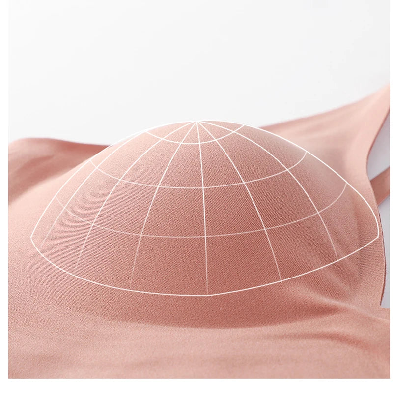 Women Latex Bra Seamless Underwear Sexy Brassieres Woman's Wireless Bras Soft Female Intimates Lingerie Plus Size Bralette S-XL - Tasawoq