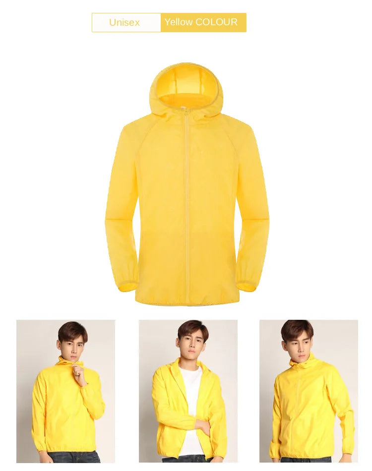 Men Women Hiking Jacket Waterproof Quick Dry Camping Hunting Clothes Sun-Protective Outdoor Sports Coats Anti UV Windbreaker - Tasawoq