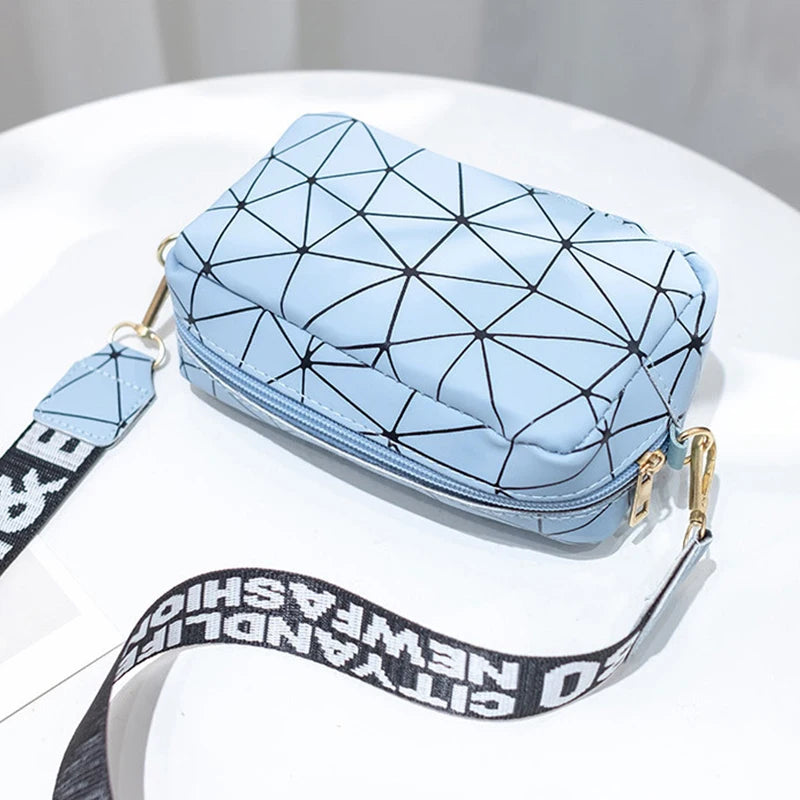 Women Laser Crossbody Bag Sling Shoulder Bag Jelly Holographic Square Messenger Satchel Bag For Lady Daily Small Handbag Purse - Tasawoq