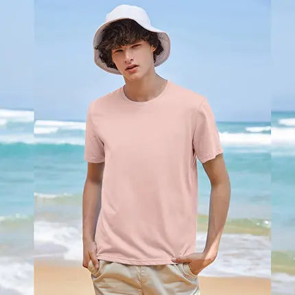 Semir Summer Cotton T Shirts Men 2025 Simple O Neck Stretch Solid New Tops Clothing Casual Tshirt Man Streetwear Cool Tee Shirts