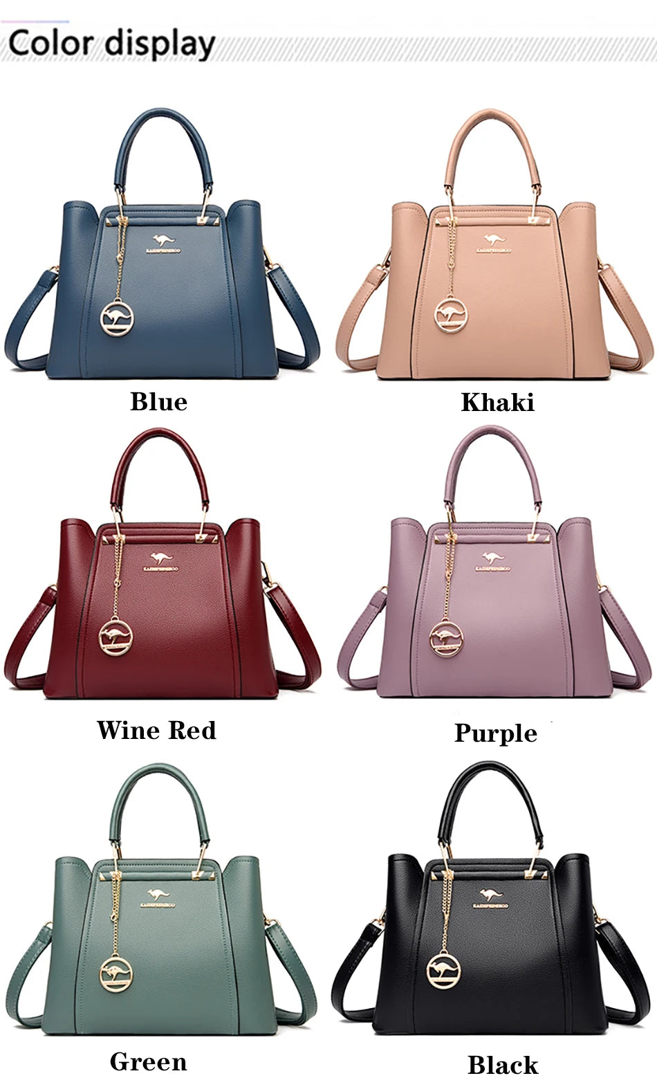 Luxury Handbags Women Bags Designer 3 Layers Soft Leather Shoulder Crossbody Sac Ladies Large Capacity Shopping Messenger Tote - Tasawoq