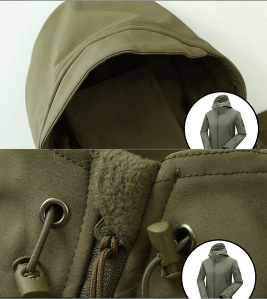 Men's Autumn Winter SoftShell Fleece Waterproof Jackets Male Hood Coats Fishing Hiking Camping Climbing Skiing Pants Trousers - Tasawoq